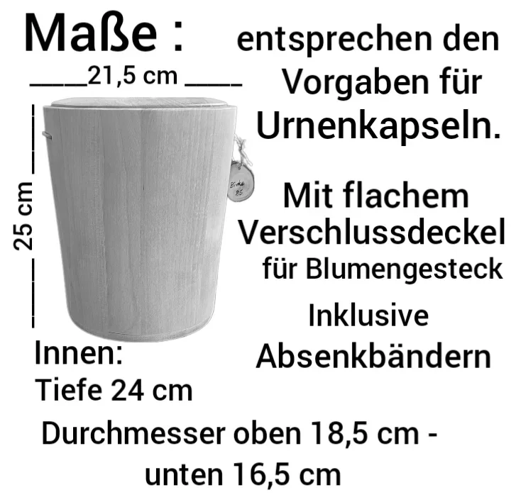 Holz Urne - Pappel s67