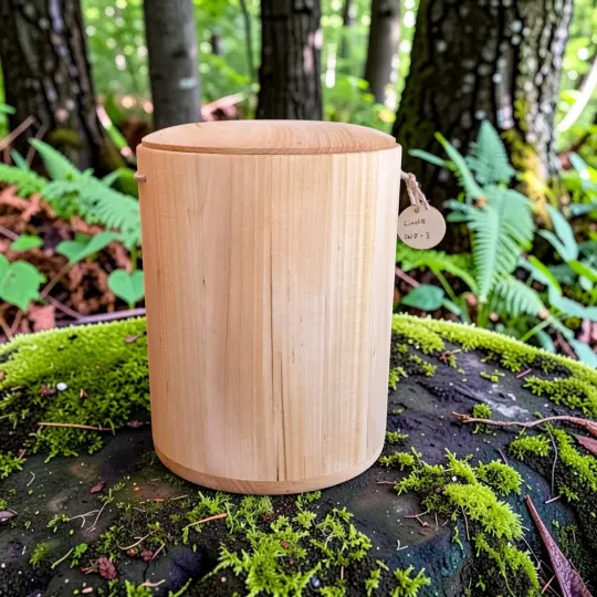Holz Urne/Stille Wälder - Linde 7-3