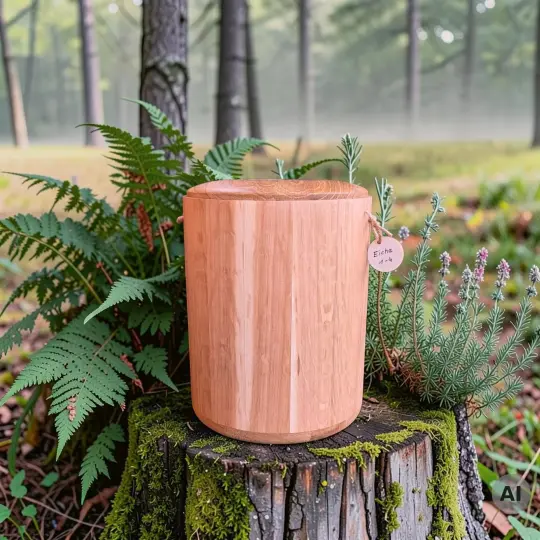 Holz Urne/Stille Wälder Eiche 1-4